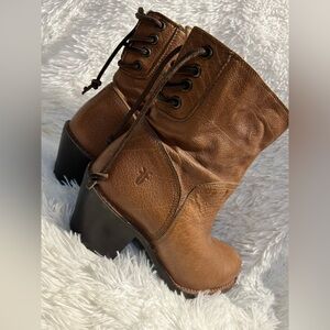 Frye Carmen lace back boots